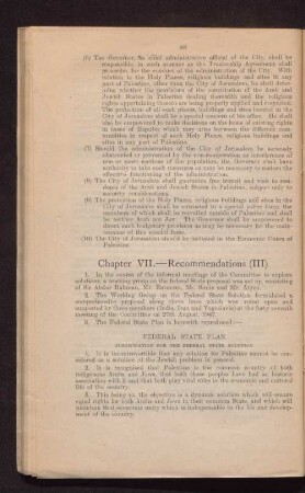 Chapter VII.-- Recommendations (III)