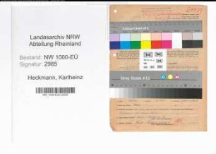 Entnazifizierung Karlheinz Heckmann, geb. 18.10.1896 (Kaufm.Angest.)