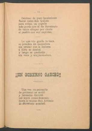 [II.] ¡¡Un gobierno gaucho!!