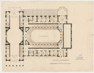 Thiersch, Friedrich von; Wiesbaden; Kurhaus - Grundriss 1. OG
