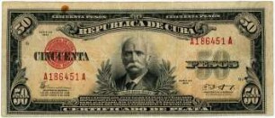 Geldschein, 50 Pesos, 1943