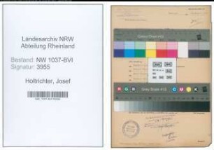 Entnazifizierung Josef Holtrichter , geb. 10.07.1906 (Arbeiter)