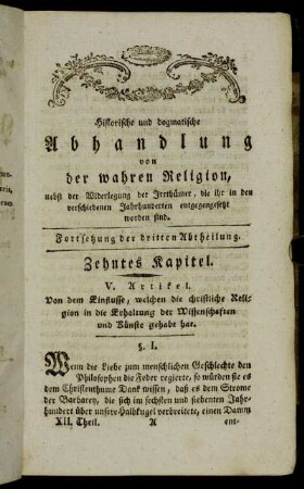 Fortsetzung der dritten Abtheilung.