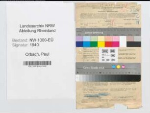 Entnazifizierung Paul Orbach, geb. 27.11.1887 (Polizeibeamter)