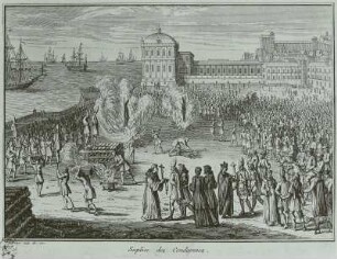 Inquisitionsszene: Verbrennung der Verurteilten (Ketzerverbrennung)
