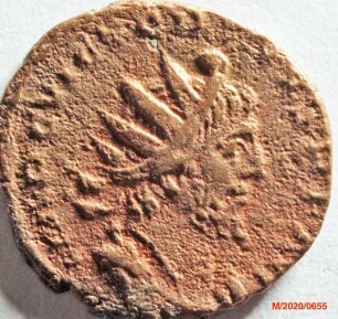 Römische Münze, Nominal Antoninian, Prägeherr Victorinus, Prägeort Köln, Original
