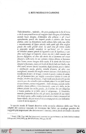 I. Riti nuziali e cassoni