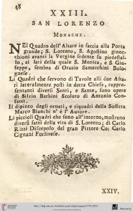Num. XXIII.: San Lorenzo