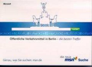 Werbepostkarte für die Internet-Suchmaschine msn.de