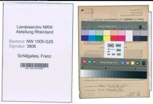 Entnazifizierung Franz Schillgalies , geb. 01.05.1909 (Haendler)