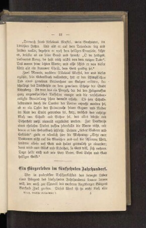 Ein Bürgerleben im fünfzehnten Jahrhundert.