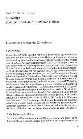 Ehemalige Zisterzienserklöster in unserer Heimat