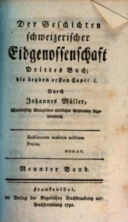 Der Geschichten schweizerischer Eidgenossenschaft ... Buch, 9. Drittes Buch, die beyden ersten Capitel