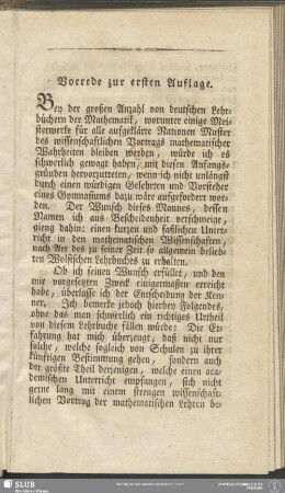 Vorrede zur ersten Auflage