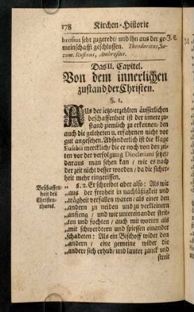 178-185, Das II. Capitel