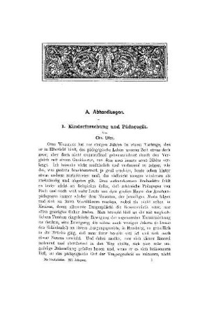 Kinderforschung und Pädagogik