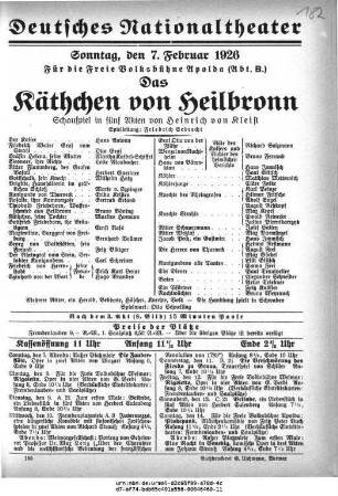 Das Käthchen von Heilbronn