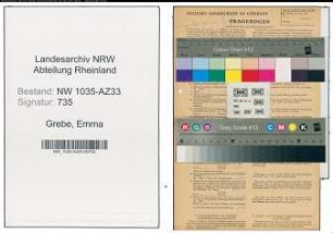 Entnazifizierung Emma Grebe , geb. 22.03.1894 (Bueroangestellte)