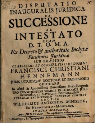 De successione ab intestato