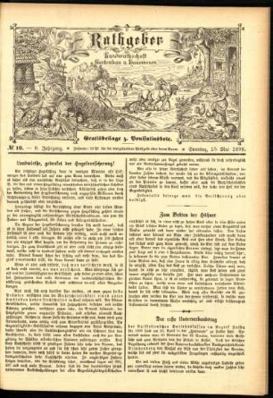 Ausgabe vom Sonntag, den 15. Mai 1898.