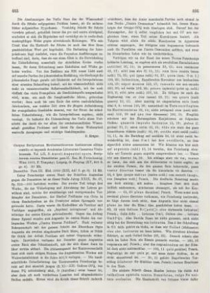 465-469 [Rezension] Corpus scriptorum ecclesiasticorum latinorum editum consilio et impensis Academiae litterarum Caesareae Vindobonensis. Vol LII. pars II.