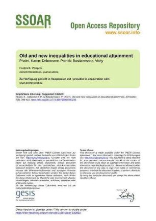 Old and new inequalities in educational attainment
