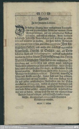 Vorrede Zu der Zweyten Edition