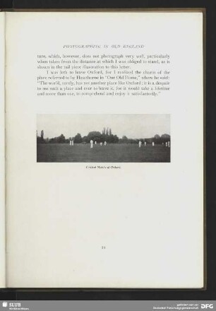 Cricket Match at Oxford