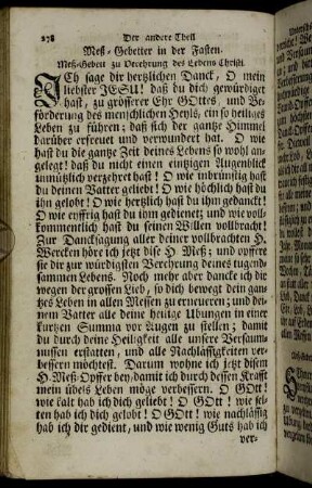 Meß-Gebetter in der Fasten.