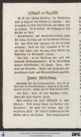 Zwote Abtheilung