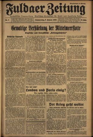 Ausgabe vom Donnerstag, den 09. Januar 1936.