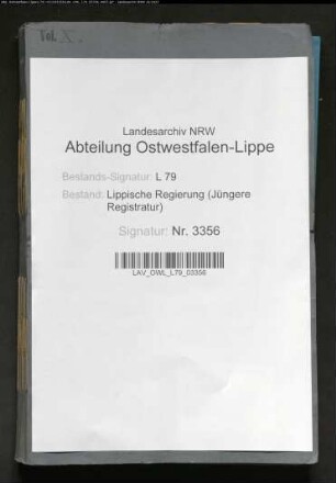 Kommunalwegebau im Amt Varenholz - Generalia -, Band 10