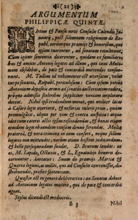 M. T. Ciceronis Orationes Philippicae : Notis Historicis, Ethicis, Politics, Philologicis, Rhetoricis Illustratae. 2