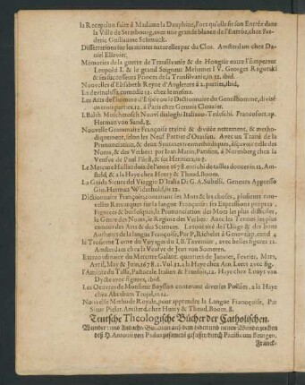 Teutsche Theologische Bücher der Catholischen.