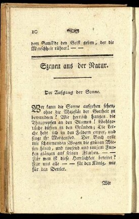 Szenen aus der Natur.