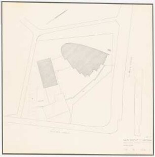 Hansaviertel Grünflächen St. Ansgar Kirche (Objekt 17). Interbau Berlin 1957: Lageplan 1:200