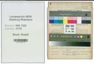 Entnazifizierung Rudolf Broch , geb. 02.11.1905 (Fabrikant)