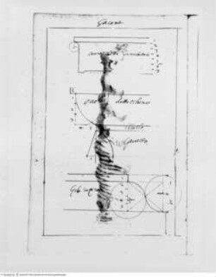 Trattato dell' ordine cinquen e dell' architettura civile, Gedrehte Säule, Konstruktionshilfen