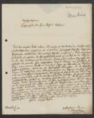 Brief von Carl Friedrich Philipp von Martius an Emanuel G. Hänsel