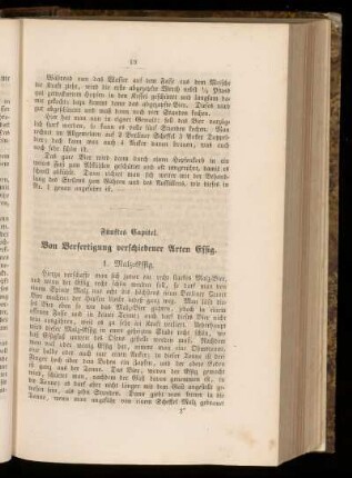 Fünftes Capitel. Von Verfertigung verschiedener Arten Essig.
