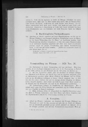 Versammlung zu Wismar. - 1424 Nov. 26.