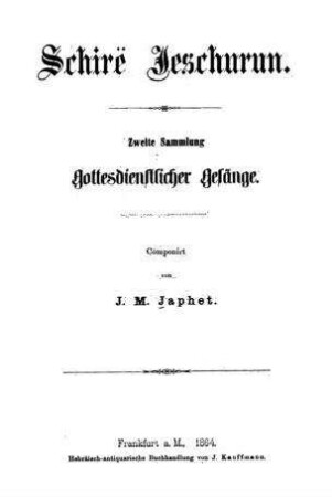 Zweite Sammlung gottesdienstlicher Gesänge