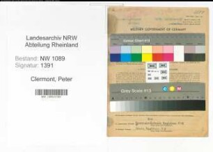 Entnazifizierung Peter Clermont , geb. 02.03.1898 (Brandmeister)