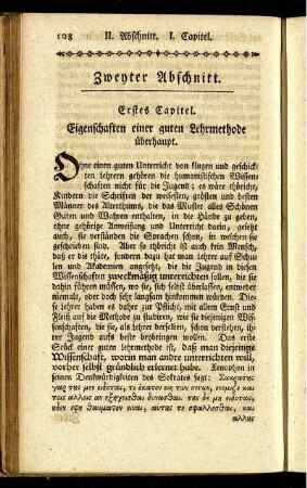Erstes Capitel. Eigenschaften einer guten Lehrmethode überhaupt.