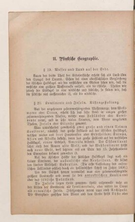 II. Physische Geographie