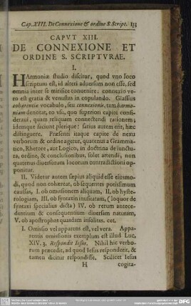 Caput XIII. De Connexione Et Ordine S. Scripturae