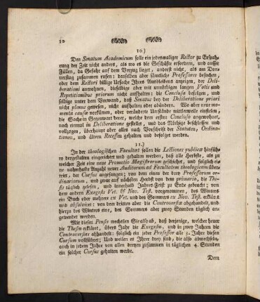 11. "In der theologischen Facultaet [...]"