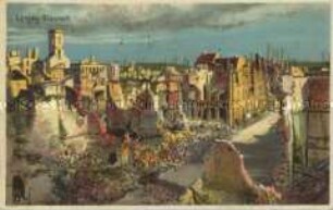 Die zerstörte Oberstadt von Longwy