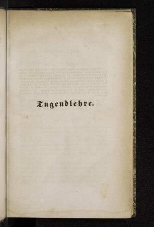 Tugendlehre.