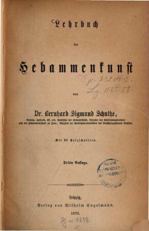 Lehrbuch der Hebammenkunst : Mit 80 Holzschnitten